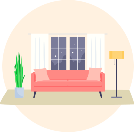 お部屋回りのお掃除 イラスト